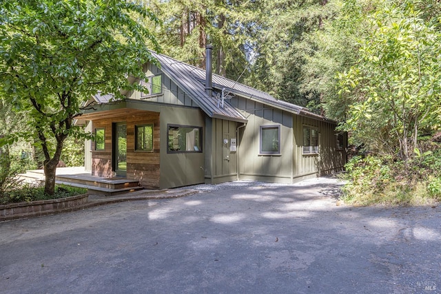 4011 Mill Creek Rd, Healdsburg, CA 95448 - view of home's exterior with board and batten siding and metal roof