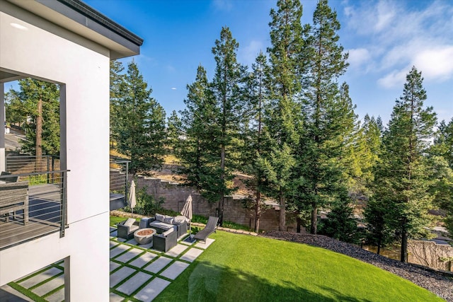 1994 W Bristlecone Ct, Santa Rosa, CA 95403 - view of yard featuring outdoor lounge area and a patio