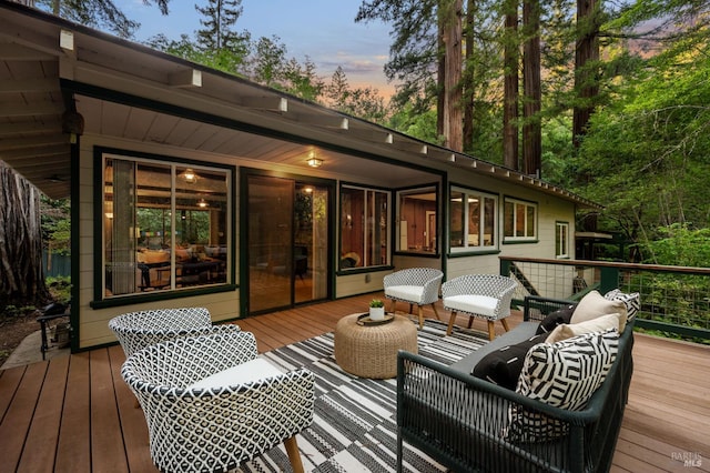 5600 Cazadero Hwy, Cazadero, CA 95421 - deck featuring outdoor lounge area