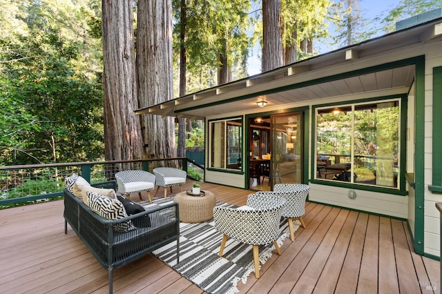 5600 Cazadero Hwy, Cazadero, CA 95421 - view of wooden terrace