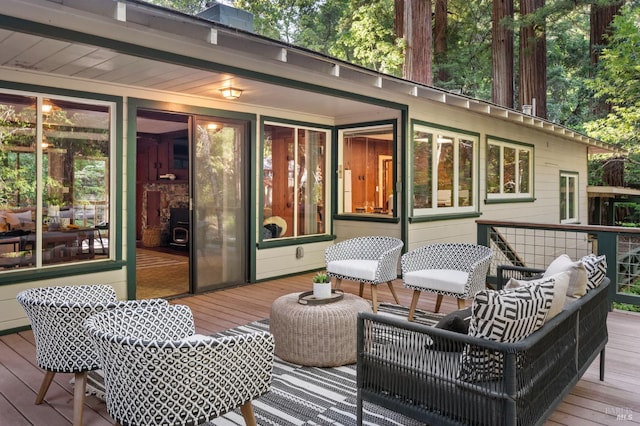 5600 Cazadero Hwy, Cazadero, CA 95421 - view of wooden deck
