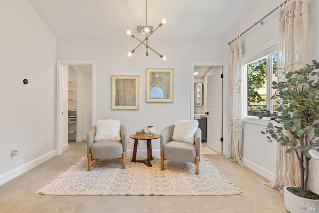 943 Appleridge Pl, Fairfield, CA 94534 - sitting room with a chandelier and light colored carpet