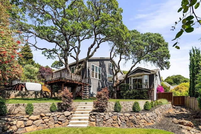 943 Appleridge Pl, Fairfield, CA 94534 - view of front of property featuring stairway and a wooden deck