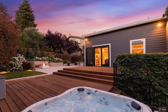 943 Appleridge Pl, Fairfield, CA 94534 - wooden terrace with an outdoor hot tub