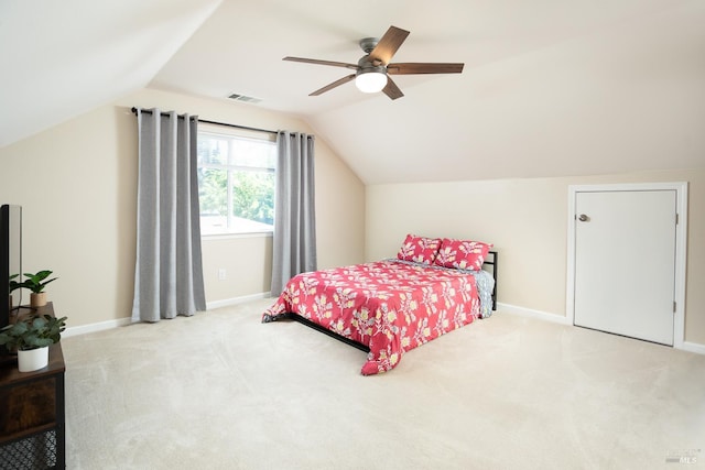 481 Chelsea Way, Fairfield, CA 94533 - carpeted bedroom with vaulted ceiling, baseboards, and ceiling fan
