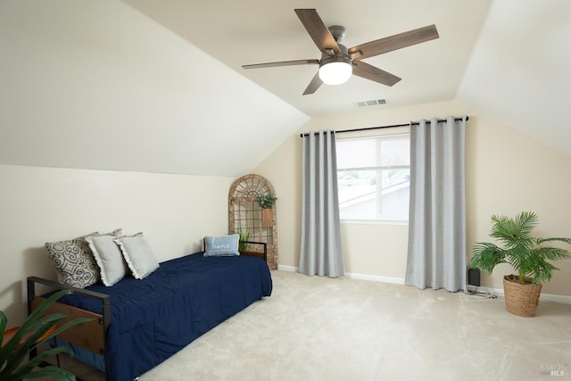 481 Chelsea Way, Fairfield, CA 94533 - carpeted bedroom with vaulted ceiling, a ceiling fan, and baseboards