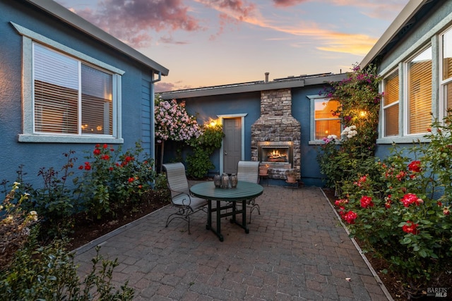 8596 Starr Rd, Windsor, CA 95492 - view of patio with an outdoor stone fireplace