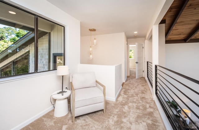 1043 La Quinta Ct, Napa, CA 94559 - living area featuring healthy amount of natural light, carpet flooring, recessed lighting, and baseboards