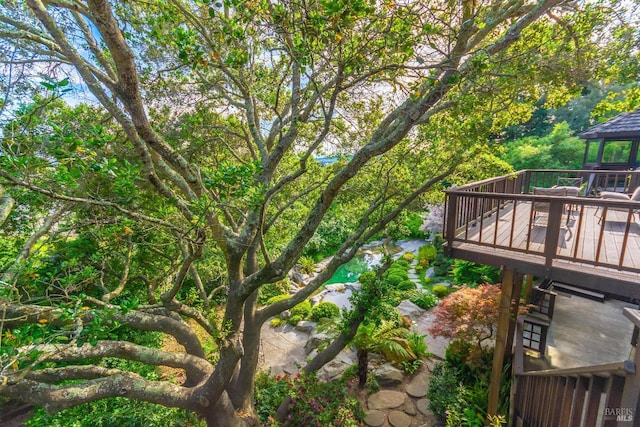 1043 La Quinta Ct, Napa, CA 94559 - view of yard with a wooden deck and a gazebo