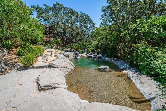 1043 La Quinta Ct, Napa, CA 94559 - view of swimming pool with a garden pond