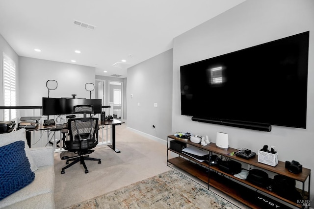 840 Allegro Ct, Fairfield, CA 94534 - home office with light colored carpet, recessed lighting, and baseboards