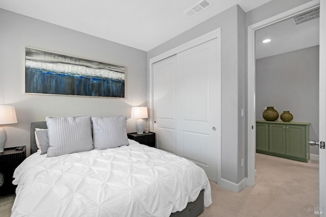 840 Allegro Ct, Fairfield, CA 94534 - bedroom with light colored carpet, a closet, and baseboards