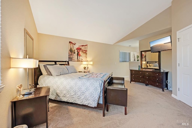 1405 Montana Pl, Rohnert Park, CA 94928 - bedroom featuring light colored carpet and vaulted ceiling