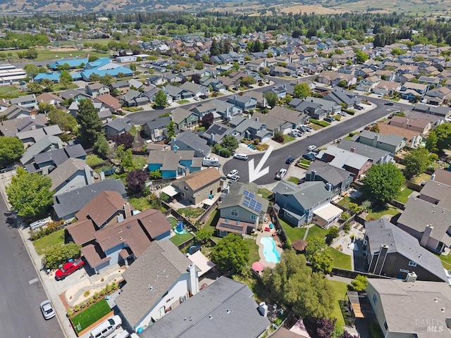 1405 Montana Pl, Rohnert Park, CA 94928 - aerial overview of property's location featuring nearby suburban area