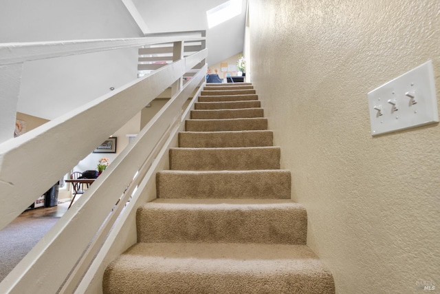 50 S A St, Santa Rosa, CA 95401 - staircase featuring a textured wall