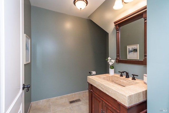 225 Berna Ave, Napa, CA 94559 - bathroom featuring vanity, baseboards, and tile patterned flooring