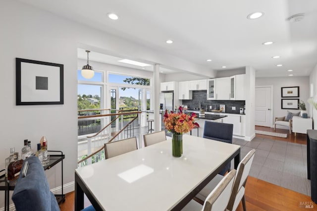 1131 W California Ave, Mill Valley, CA 94941 - dining space with recessed lighting and baseboards