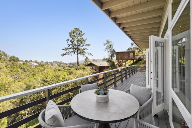 1131 W California Ave, Mill Valley, CA 94941 - balcony with outdoor dining area