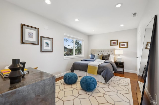 1131 W California Ave, Mill Valley, CA 94941 - bedroom with wood finished floors, recessed lighting, and baseboards