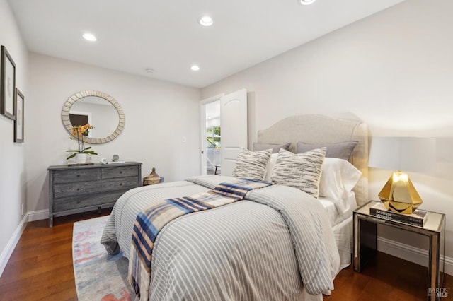 1131 W California Ave, Mill Valley, CA 94941 - bedroom with wood finished floors, baseboards, and recessed lighting