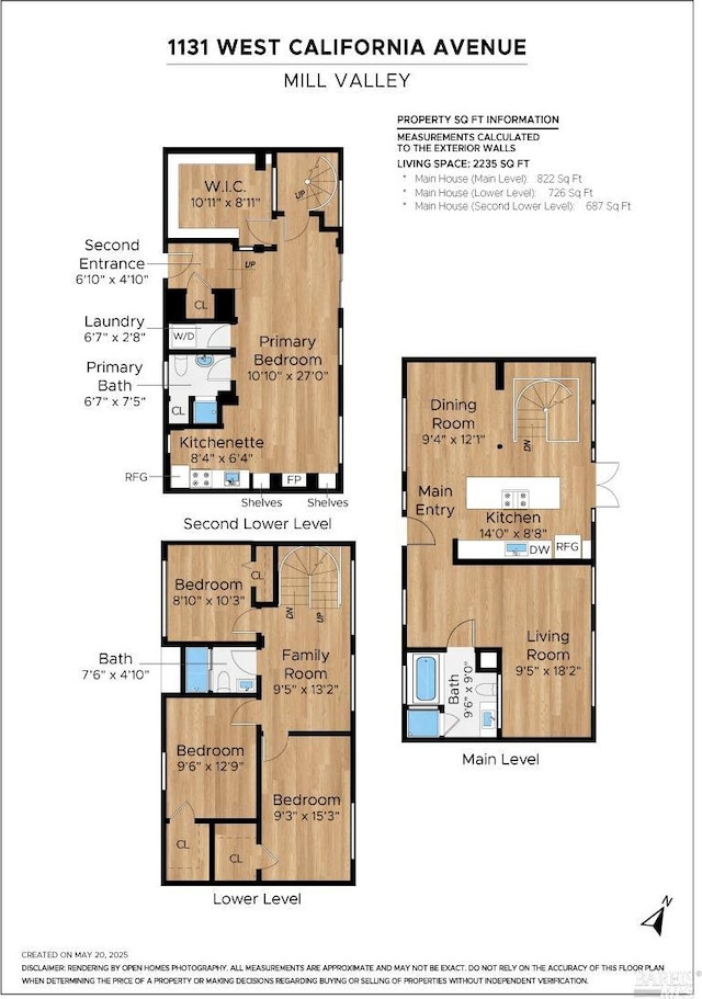 1131 W California Ave, Mill Valley, CA 94941 - home floor plan