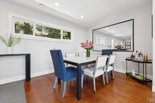 1131 W California Ave, Mill Valley, CA 94941 - dining area featuring healthy amount of natural light, wood finished floors, baseboards, and recessed lighting