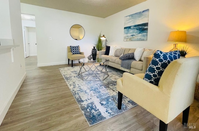 225 Pennsylvania Ave Unit B1, Fairfield, CA 94533 - living area featuring wood finished floors, baseboards, and a textured ceiling