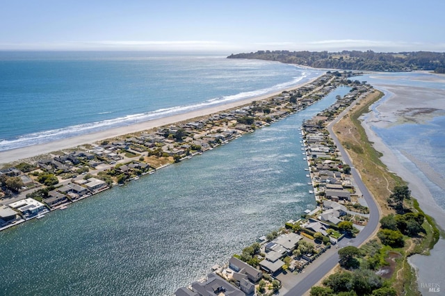 189 Seadrift Rd, Stinson Beach, CA 94970 - aerial view of residential area featuring waterfront with a beach