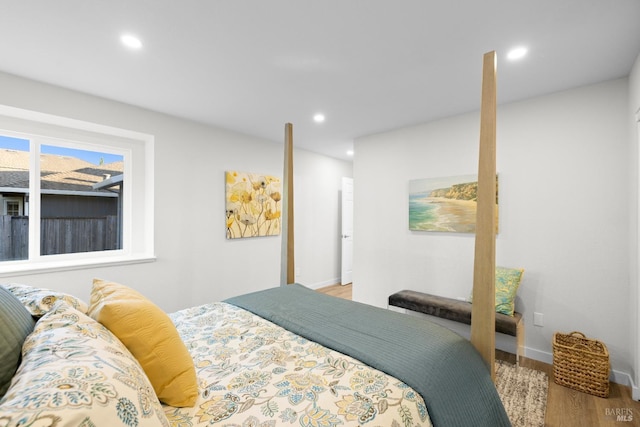 2410 Pinercrest Dr, Santa Rosa, CA 95403 - bedroom with wood finished floors, recessed lighting, and baseboards