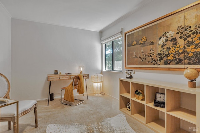 111 Cheda Ln, Novato, CA 94947 - living area featuring carpet, ornamental molding, and baseboards