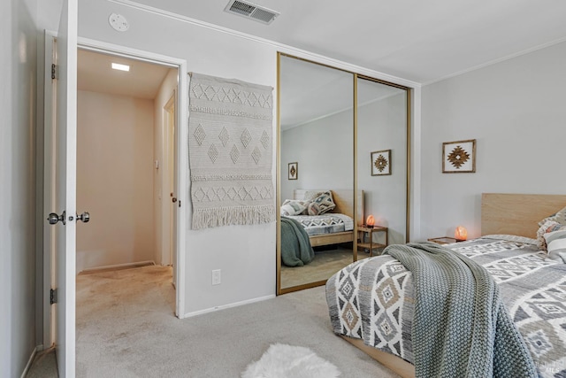 111 Cheda Ln, Novato, CA 94947 - bedroom featuring carpet floors, a closet, ornamental molding, and baseboards
