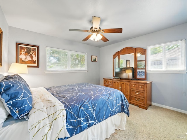 1233 Lincoln St, Fairfield, CA 94533 - carpeted bedroom with baseboards and a ceiling fan