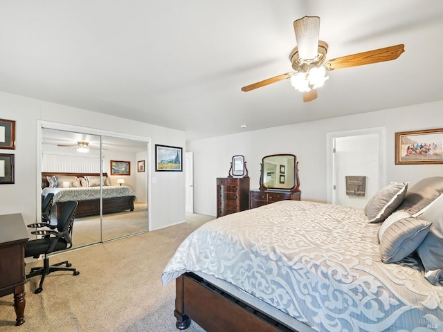 1233 Lincoln St, Fairfield, CA 94533 - bedroom featuring carpet flooring, a closet, ceiling fan, and an office area