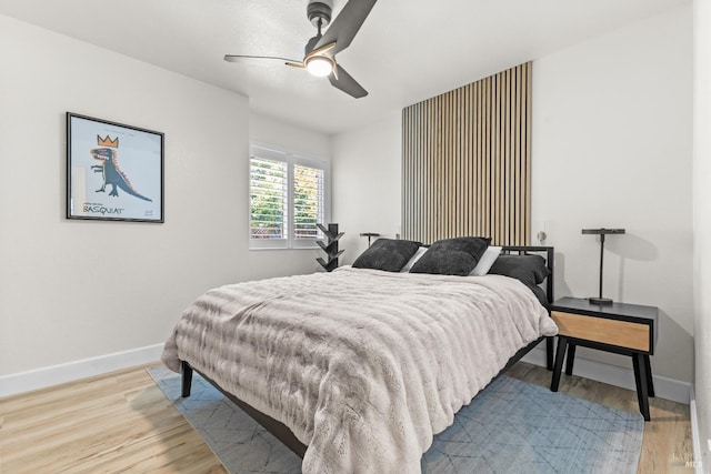 9508 Jessica Dr, Windsor, CA 95492 - bedroom with baseboards, wood finished floors, and a ceiling fan