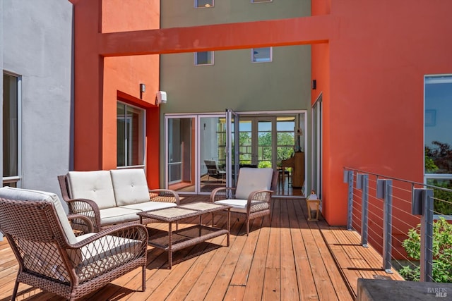 48 Longhorn Ridge Rd, Napa, CA 94558 - wooden deck with an outdoor living space