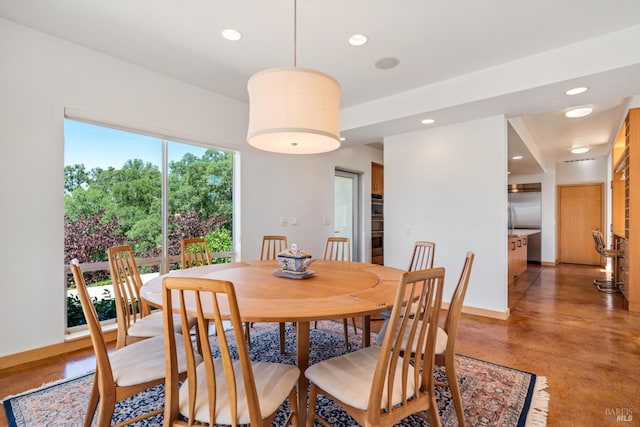 48 Longhorn Ridge Rd, Napa, CA 94558 - dining area with recessed lighting, finished concrete floors, and baseboards