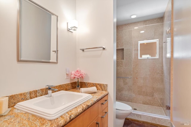 48 Longhorn Ridge Rd, Napa, CA 94558 - bathroom with a shower stall, toilet, and vanity