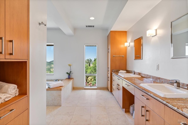 48 Longhorn Ridge Rd, Napa, CA 94558 - bathroom featuring double vanity and tile patterned floors