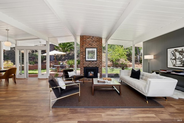 100 De La Guerra Rd, San Rafael, CA 94903 - living area with a wall of windows and wood finished floors