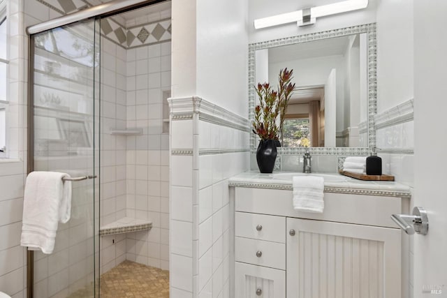 100 De La Guerra Rd, San Rafael, CA 94903 - bathroom featuring vanity and a shower stall