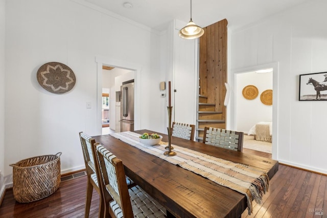 516 Howard St, Petaluma, CA 94952 - dining area with hardwood / wood-style floors and stairs