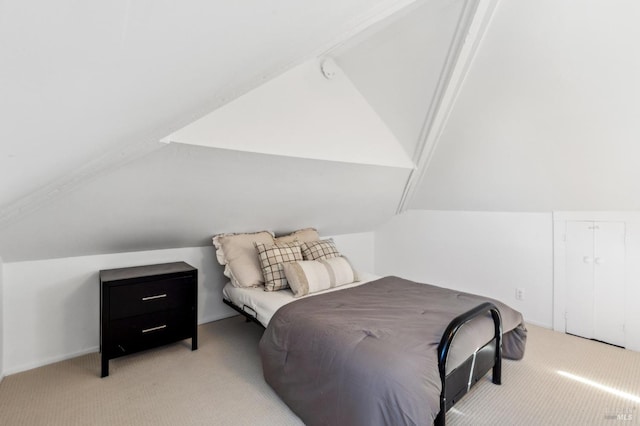 516 Howard St, Petaluma, CA 94952 - bedroom with light carpet and lofted ceiling