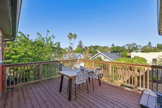 516 Howard St, Petaluma, CA 94952 - wooden deck featuring outdoor dining area