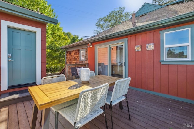 516 Howard St, Petaluma, CA 94952 - wooden deck featuring outdoor dining space