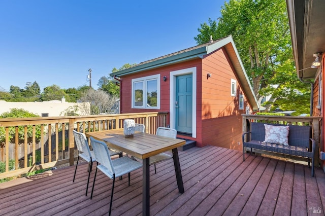 516 Howard St, Petaluma, CA 94952 - wooden deck with outdoor dining space