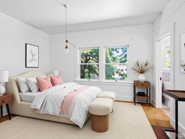 442 Piper St, Healdsburg, CA 95448 - bedroom with wood finished floors and ensuite bathroom