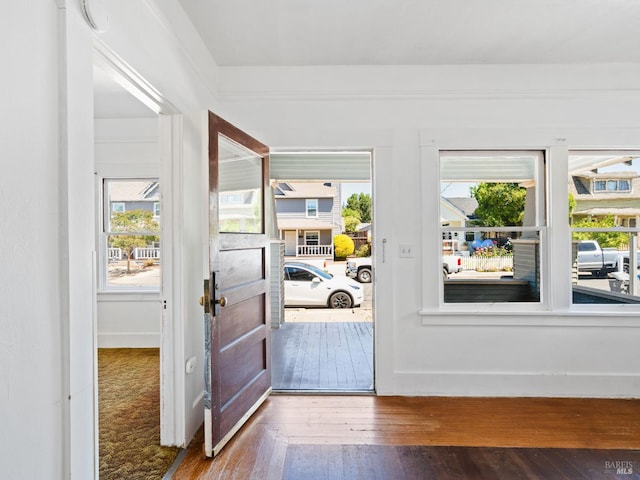 442 Piper St, Healdsburg, CA 95448 - doorway to outside with hardwood / wood-style floors, baseboards, and plenty of natural light