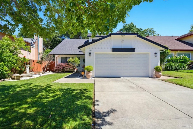 138 Nicole Way, Vallejo, CA 94589 - view of front of property featuring a garage, a front lawn, and concrete driveway