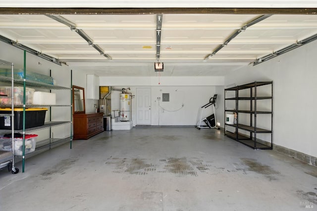 138 Nicole Way, Vallejo, CA 94589 - garage with strapped water heater, electric panel, and a garage door opener