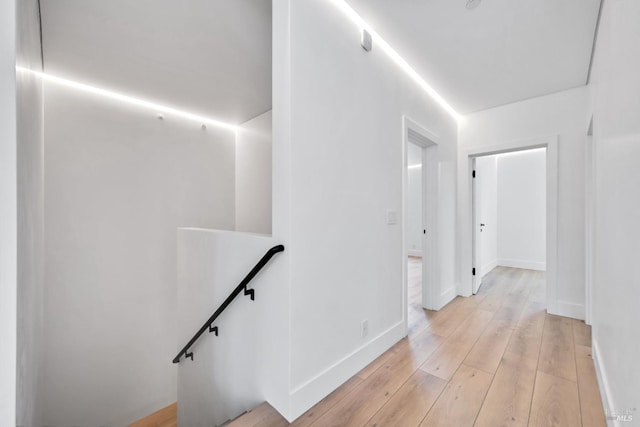 4966 Lakepointe Cir, Santa Rosa, CA 95403 - hall featuring an upstairs landing, light wood-style flooring, and baseboards